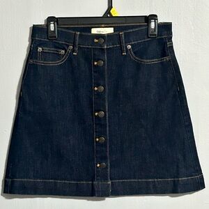 GAP Women's A-Line Denim Skirt - Dark Blue